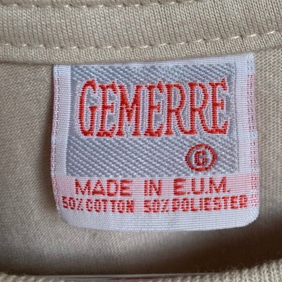 Vintage 80s Gemerre T-Shirt - Made in E.U.M, 50% Cotton/Poly Blend, Rare Find - Picture 6 of 6